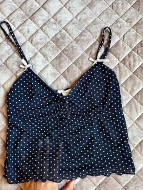 Polka Dot Camisole in Blue & White
